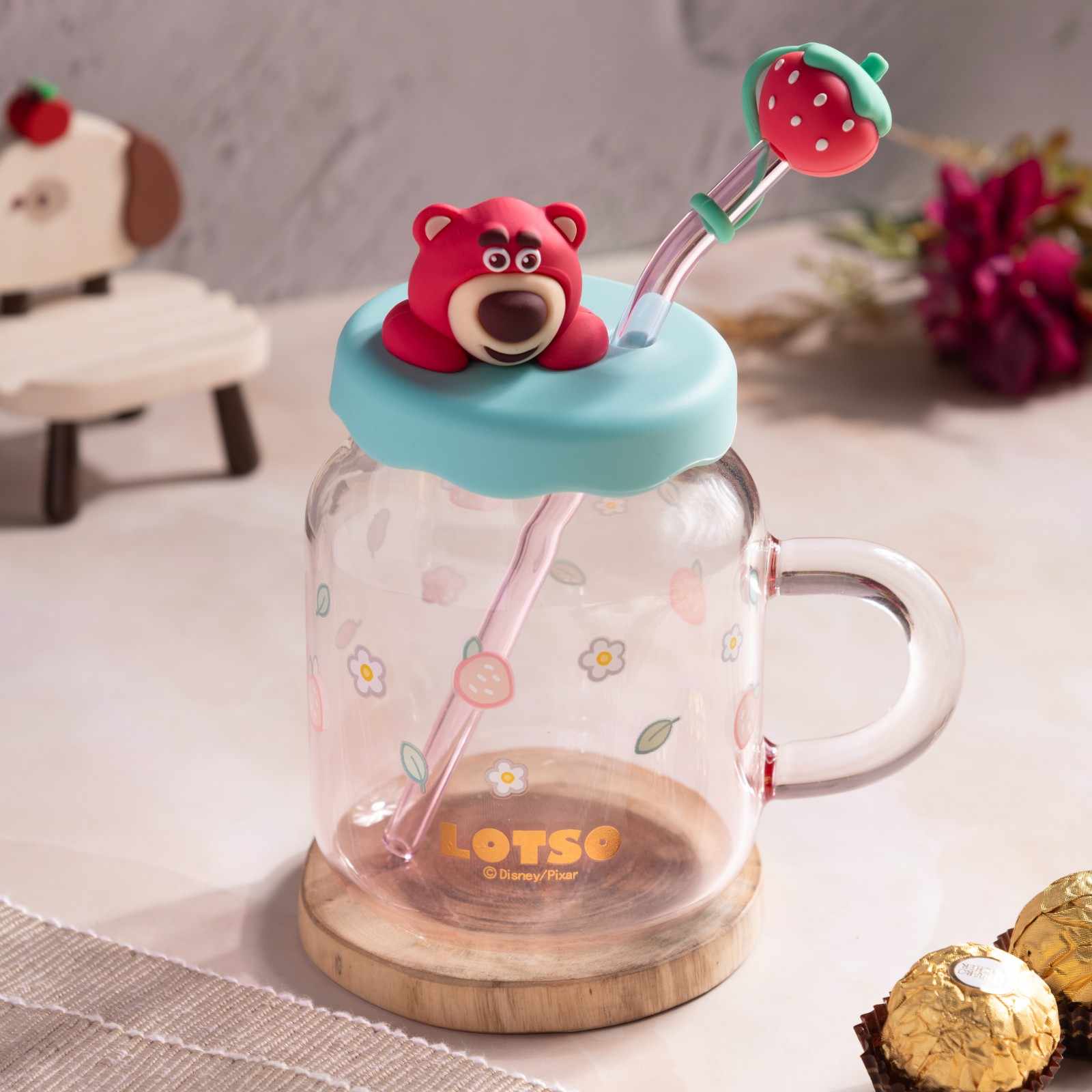 LOTSO glass Jar with Straw