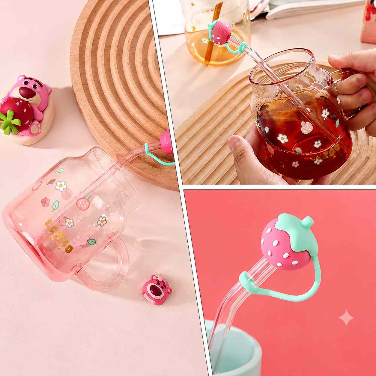 LOTSO glass Jar with Straw