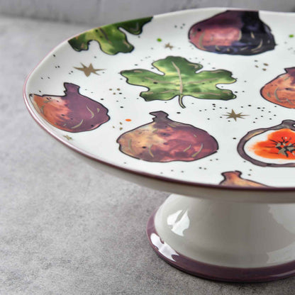 Fig Garden Ceramic Cake Stand