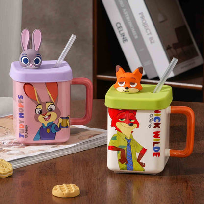 Nick & Judy Kids Tumbler with Lid and Straw - 450ml