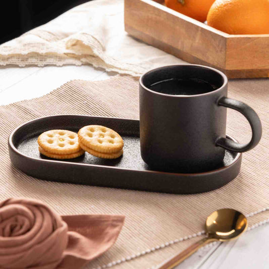 Midnight Elegance Cup & Tray