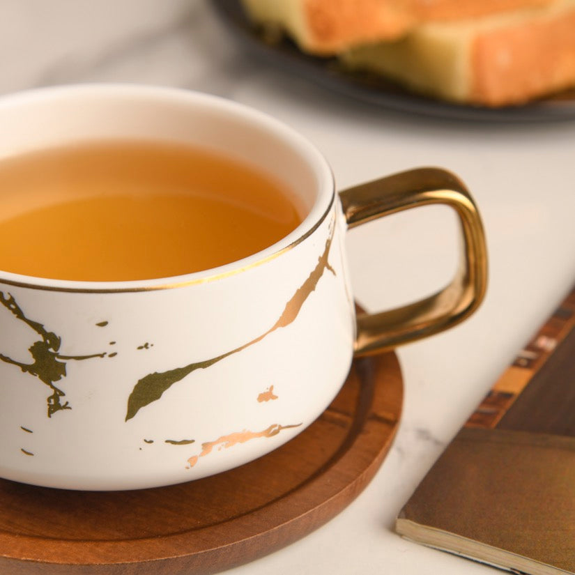 Refined Flatstone - Tea Cup - White