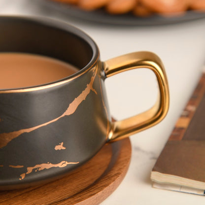 Refined Flatstone - Tea Cup - Black