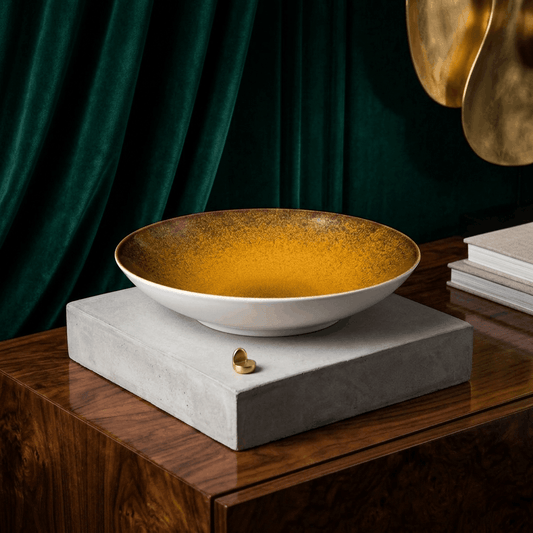 Sapphire Collection - Yellow - Shallow Bowl - 10 inch
