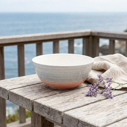 Rainbow Collection - Grey+Pink - Serving Bowl - 7 inch