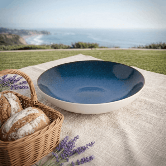 Sapphire Collection - Blue - Shallow Bowl - 10 inch
