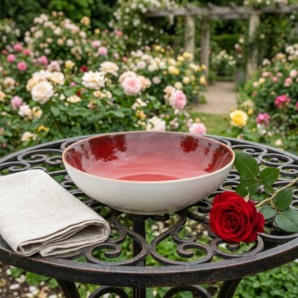 Sapphire Collection - Red - Shallow Bowl - 10 inch