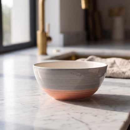 Rainbow Collection - Grey+Pink - Small Bowl - 4.5 inch