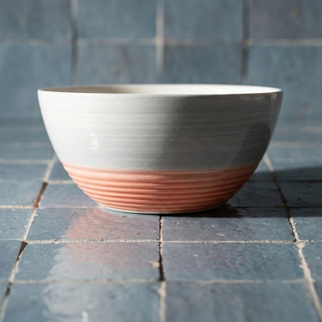 Rainbow Collection - Grey+Pink - Small Bowl - 4.5 inch