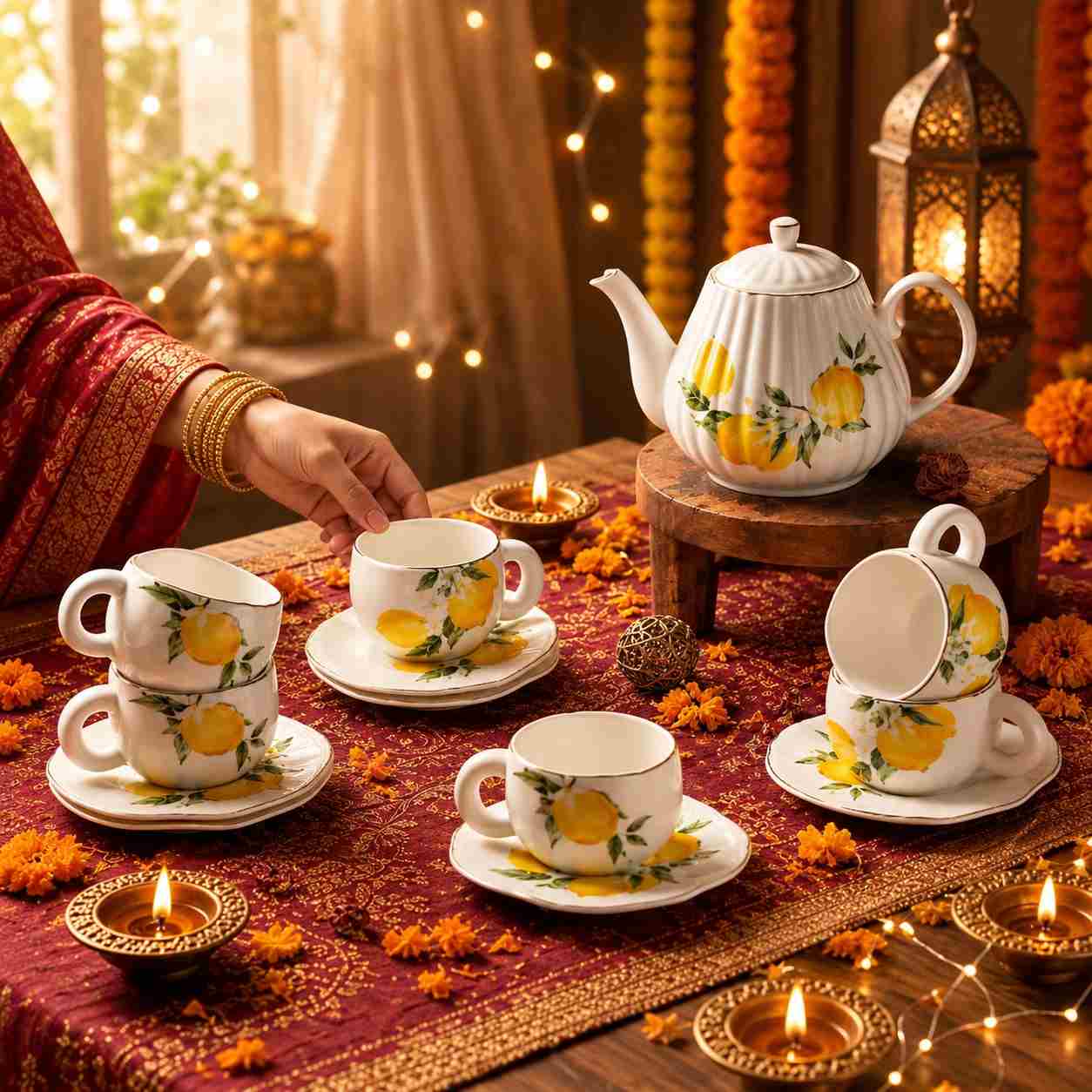 Amalfi Lemon Afternoon Tea Set