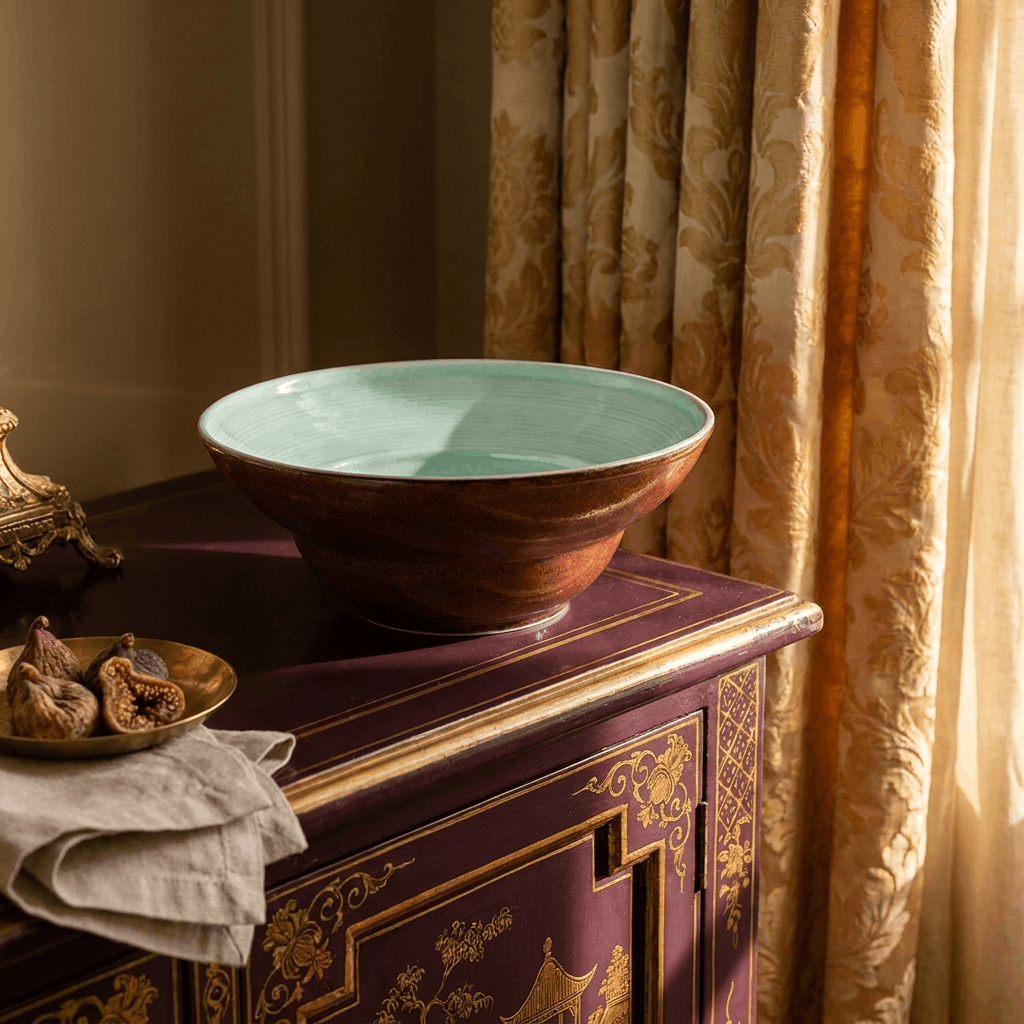 Burgundy Bliss - Pasta Bowl - 8 inch