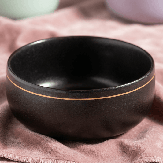 Midnight Elegance Large Serving Bowl - 6.3 inch