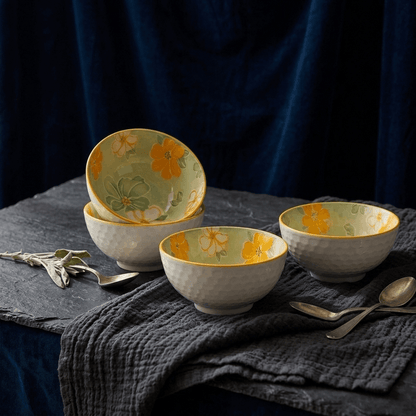 Peach Harmony Ceramic Bowl - Set of 4