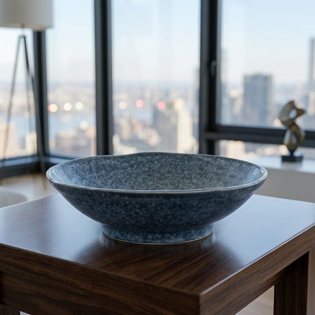 Ash Blue - Large Serving Bowl - 10 inch
