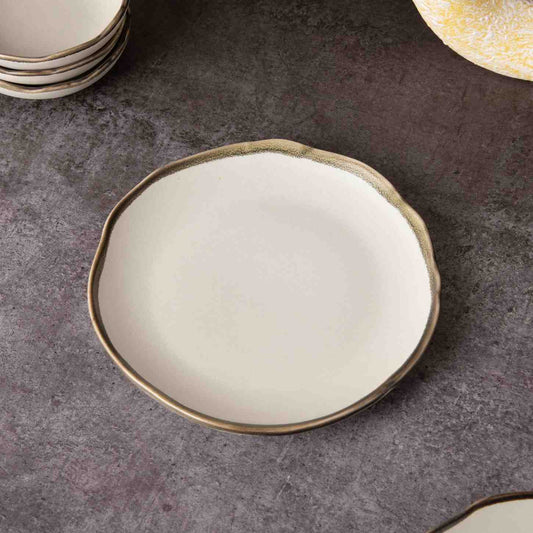 White Symphony - Dinner Side Plate - 7 inch