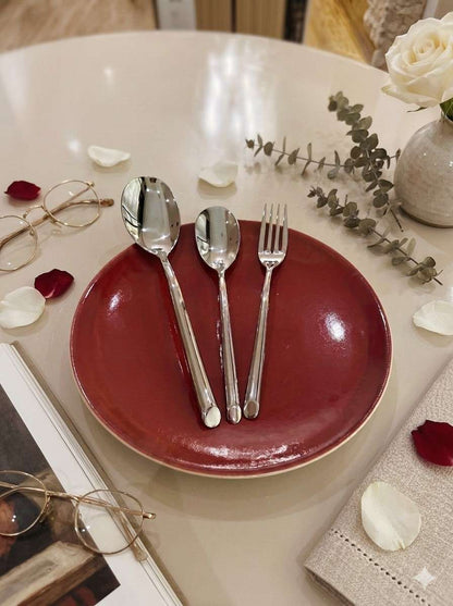 Evergreen Elegance Cutlery Set of 3