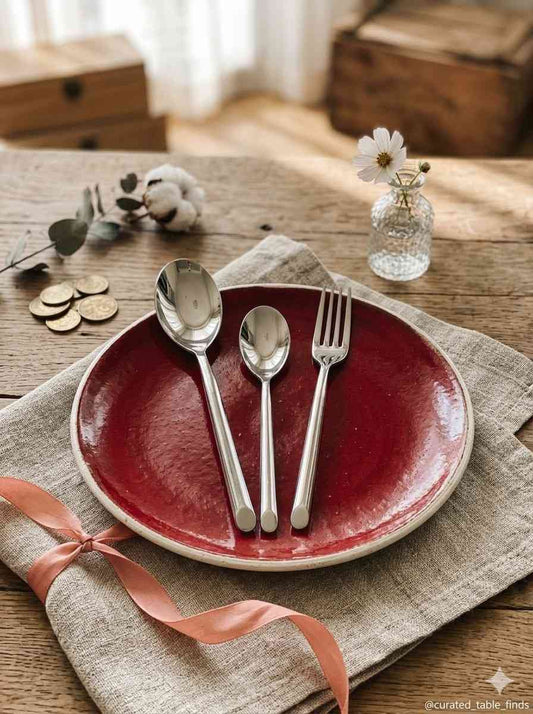 Evergreen Elegance Cutlery Set of 3