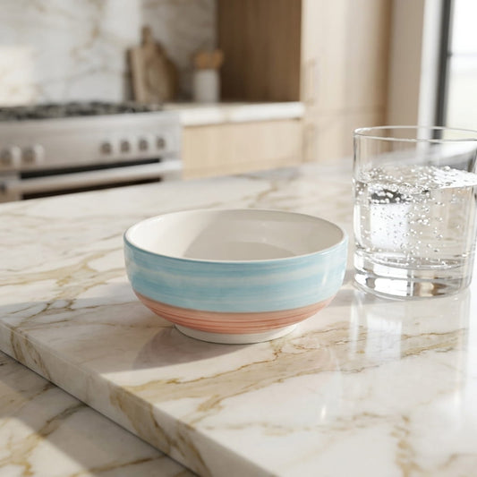 Rainbow Collection - Pink+Blue - Japanese Bowl - 4.5 inch