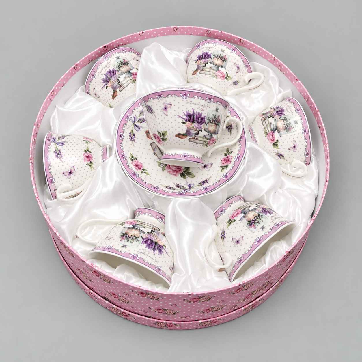 Vintage Bloom Boxed Tea Set - 6 pcs set