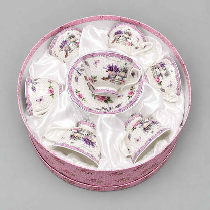 Vintage Bloom Boxed Tea Set - 6 pcs set