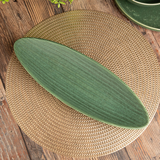 Leaf Oval Platter - 14.5 in