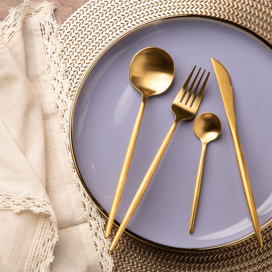 Golden Elegance Cutlery Set of 4