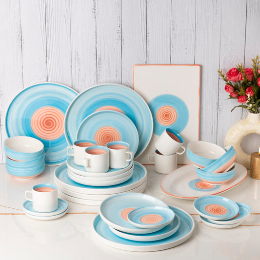 Rainbow Collection - Blue and Pink - 26 Pcs Dinner set for 6