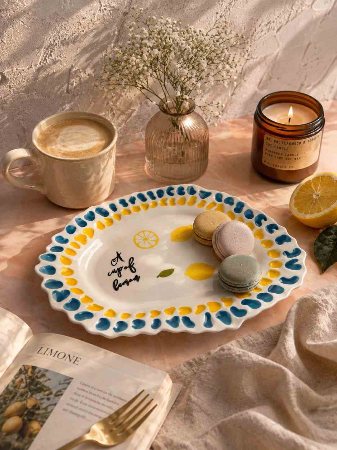 Amalfi Lemon Serving Platter - 14 inch