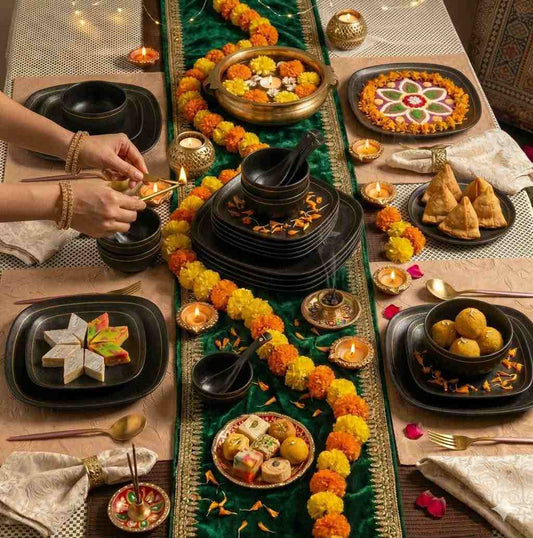Midnight Elegance Dinner Set for 6 - 28 pcs