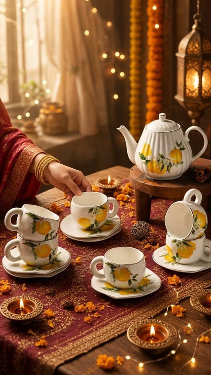 Amalfi Lemon Afternoon Tea Set