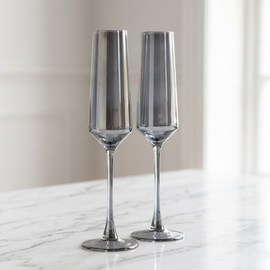 Crystal Champagne Flute - Ash - Set of 2