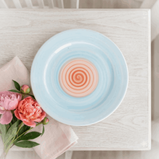 Rainbow Collection - Pink+Blue - Side Flat Plate - 7 inch