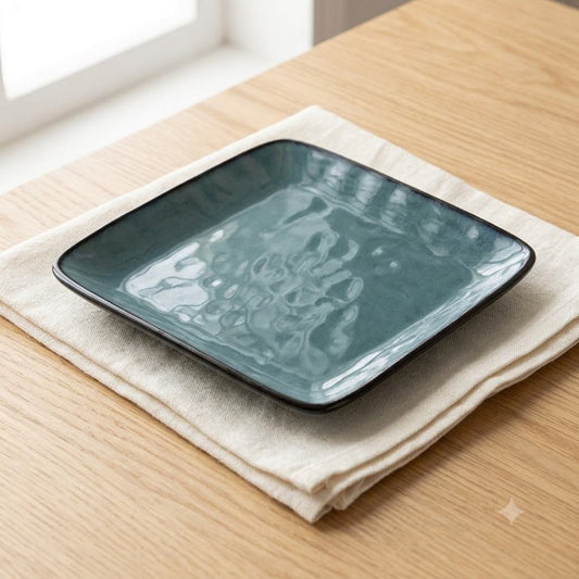 Copper Blue - Square Side Plate - 8 inch
