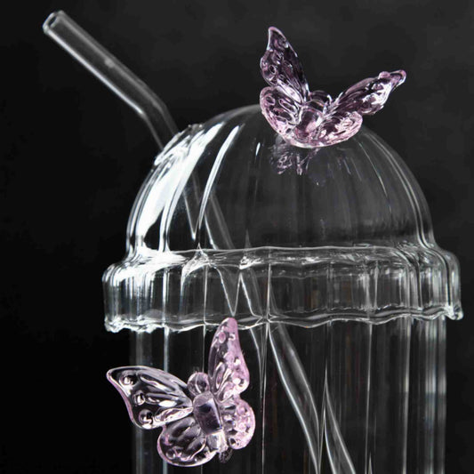 prdct_Ribbed Butterfly straw Cup - 440ml