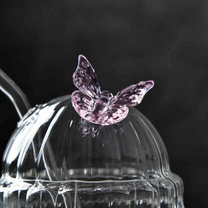 Ribbed Butterfly straw Cup - 440ml