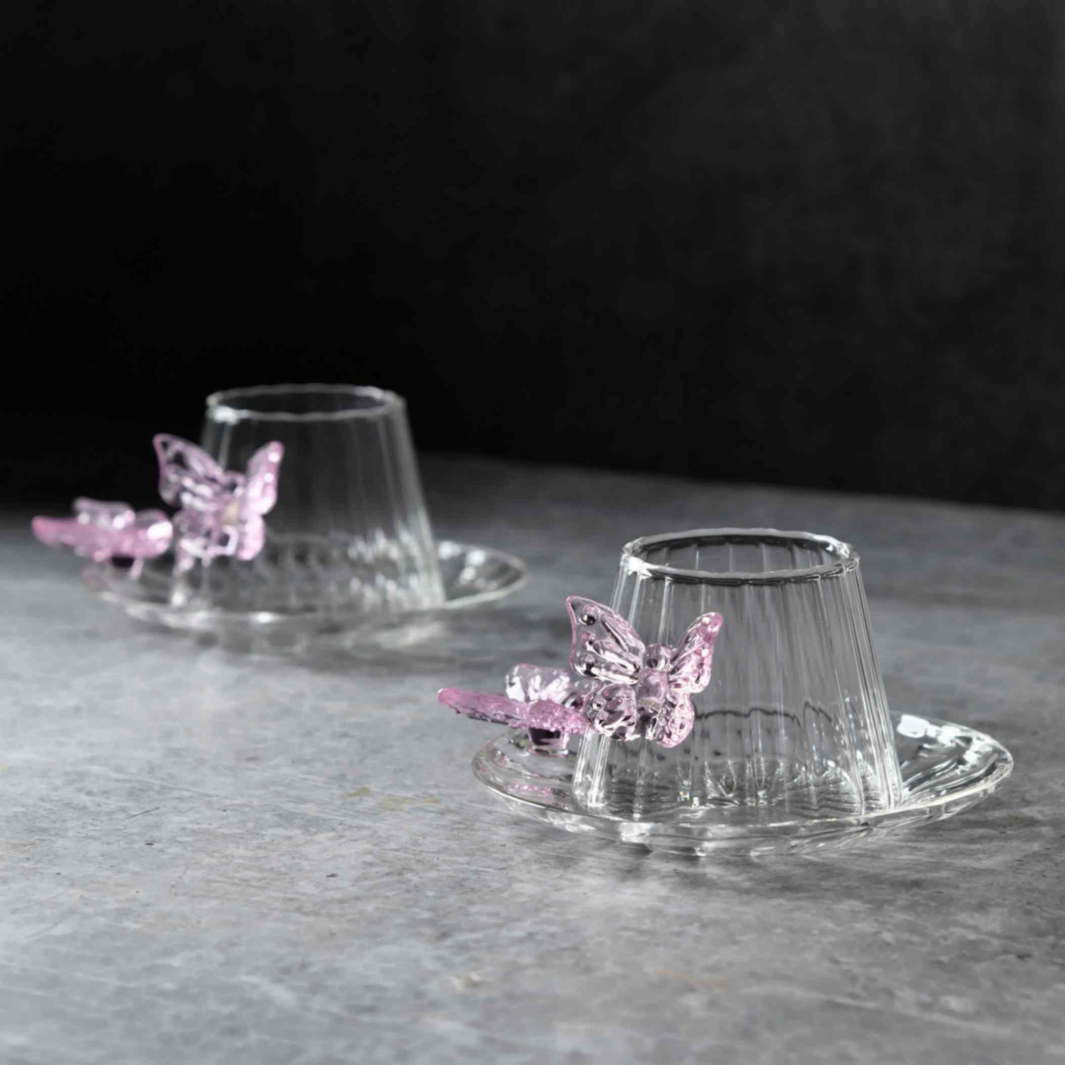 Ribbed Butterfly Cup & Saucer - 150ml