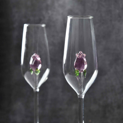 RoseBud Champagne Flute Set of 2