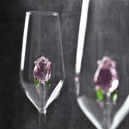 RoseBud Champagne Flute Set of 2