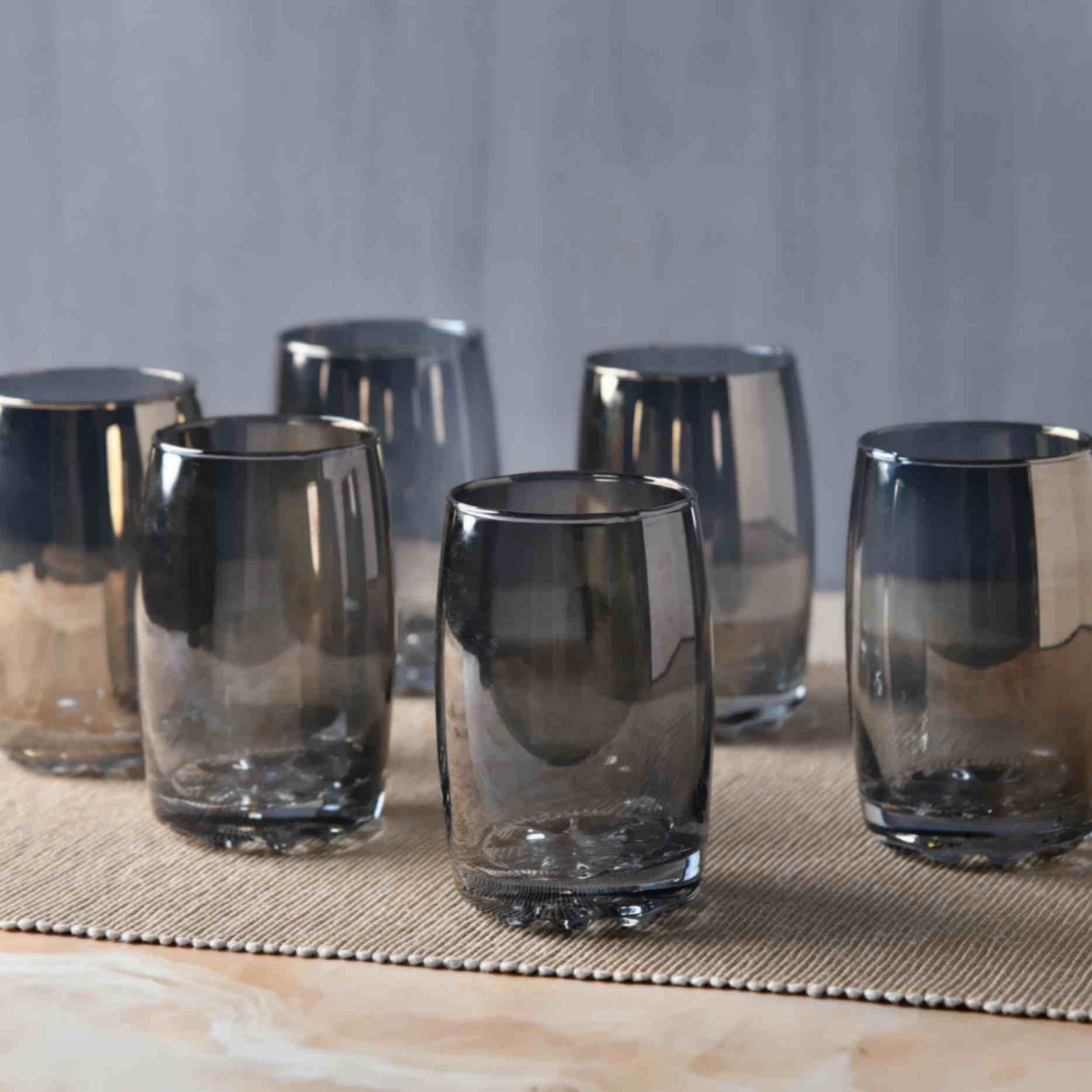 Azure Smoke Glass Set of 6 - 400ml