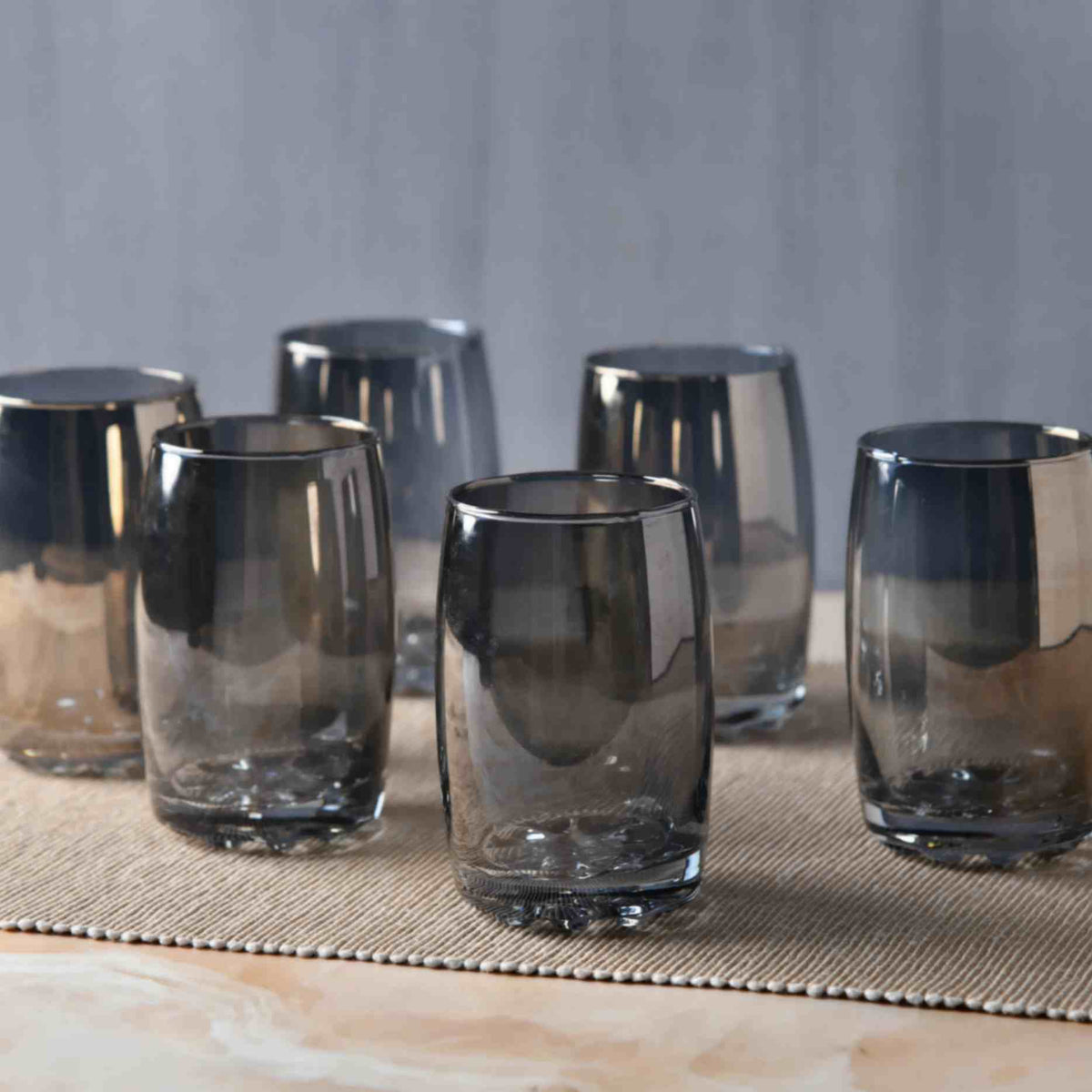 Azure Smoke Glass Set of 6 - 400ml