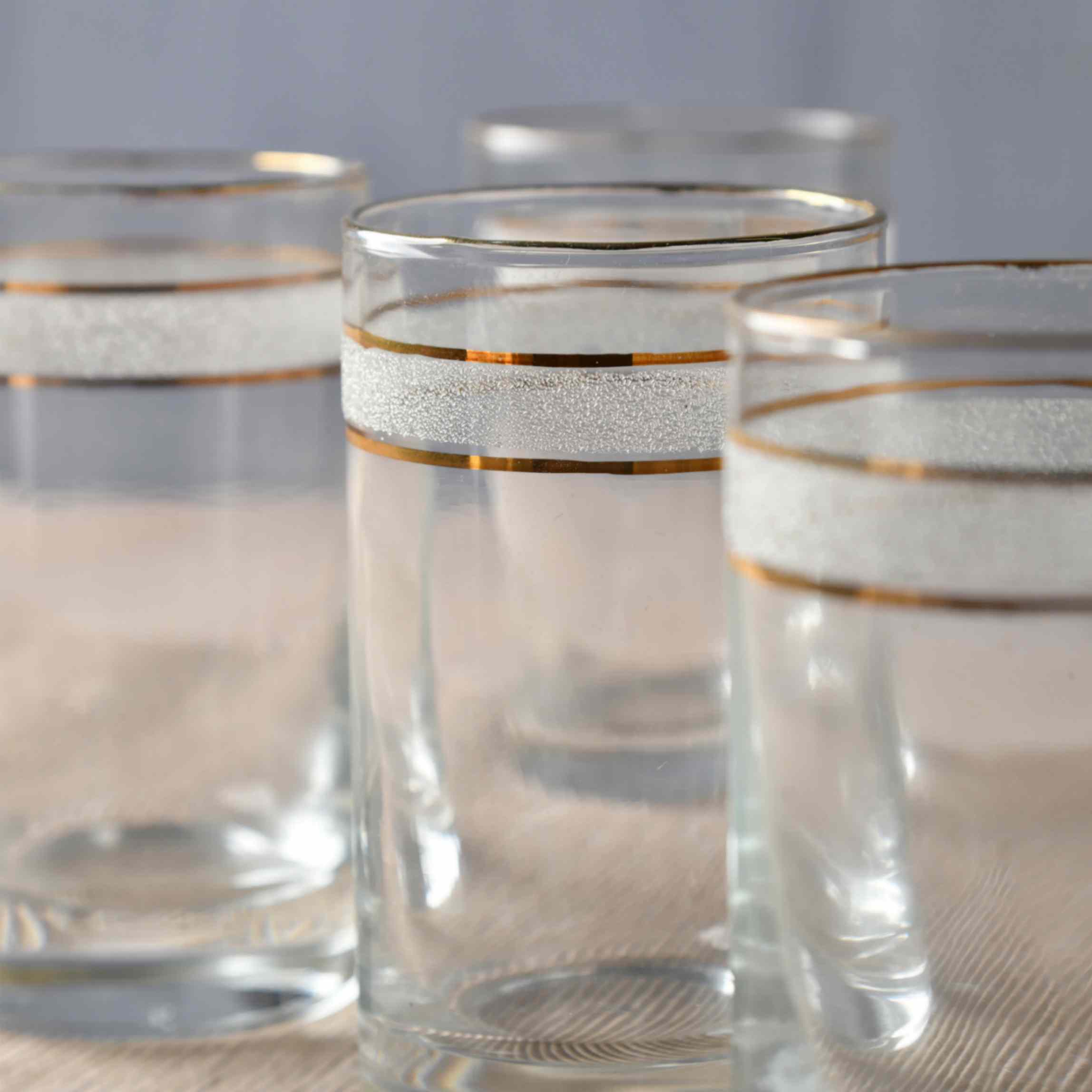 Gilded Ring Glass Set of 6 - 250ml