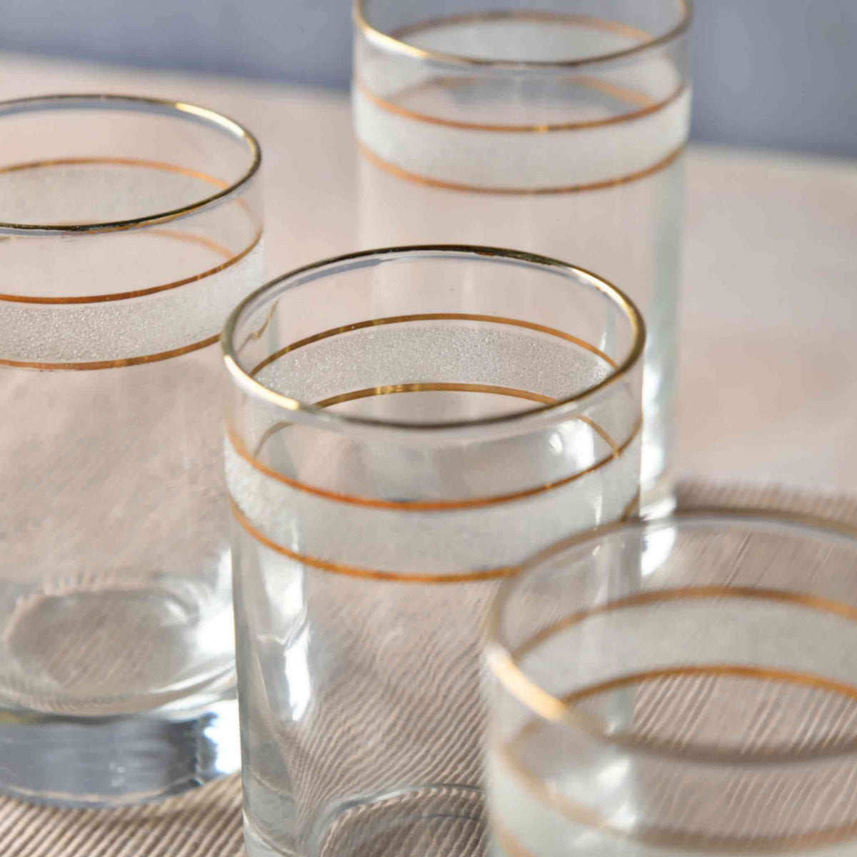 Gilded Ring Glass Set of 6 - 250ml