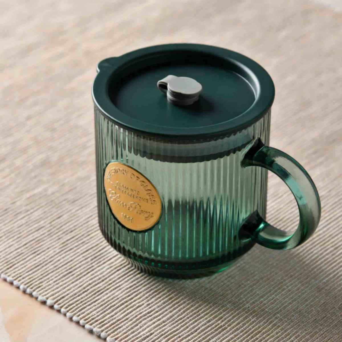 Fluted Forest Glass Cup - 350ml