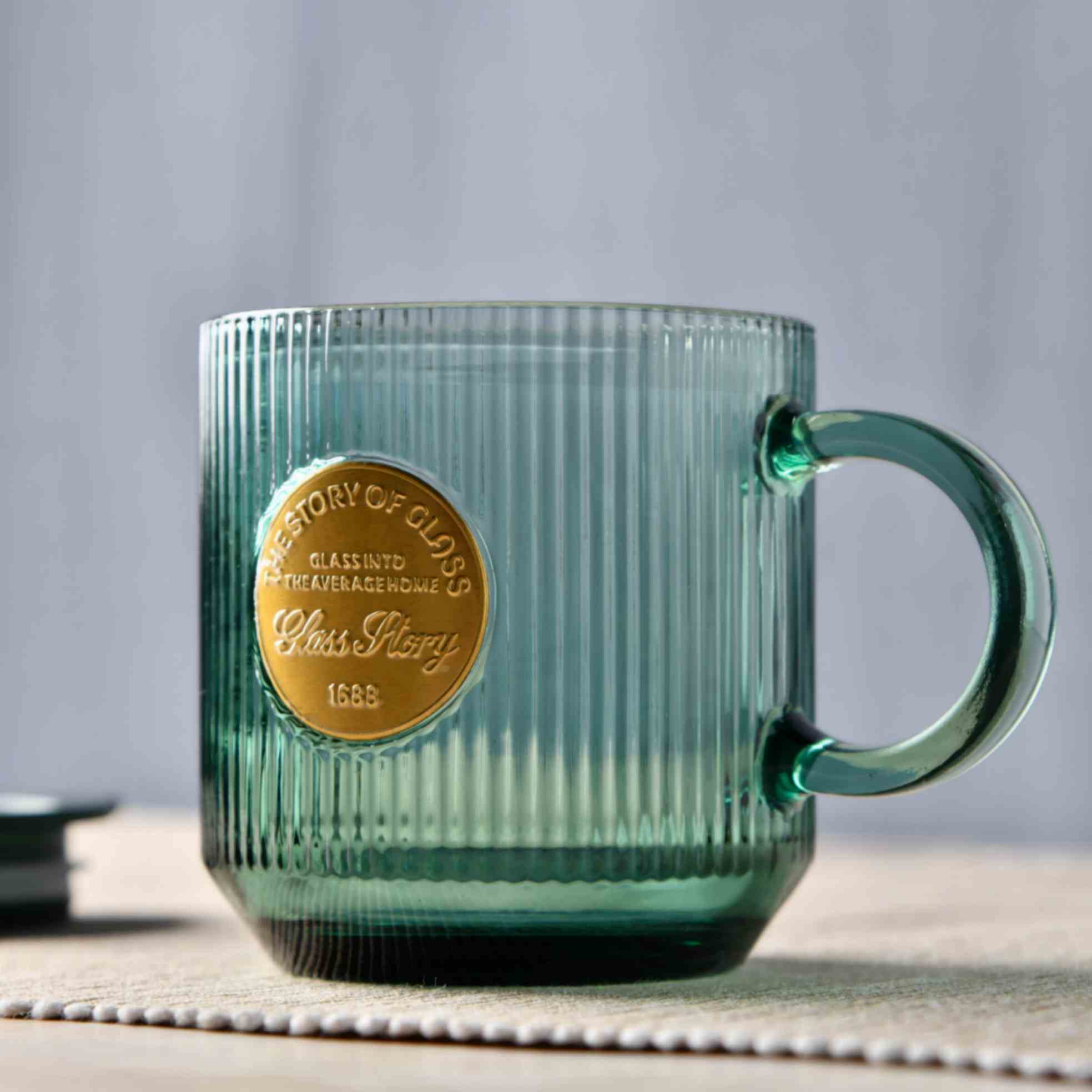 Fluted Forest Glass Cup - 350ml