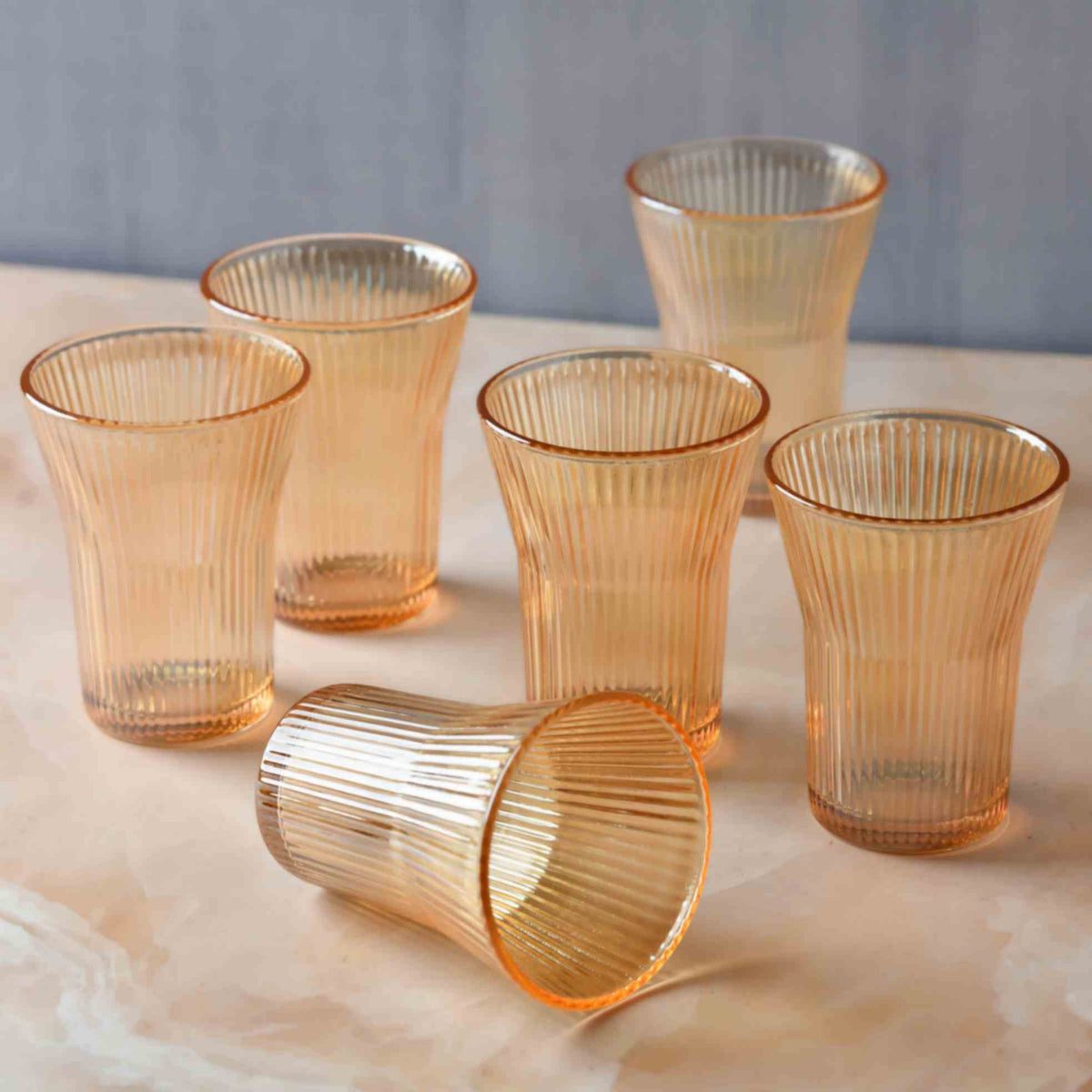 Amber Jug and Glass Set