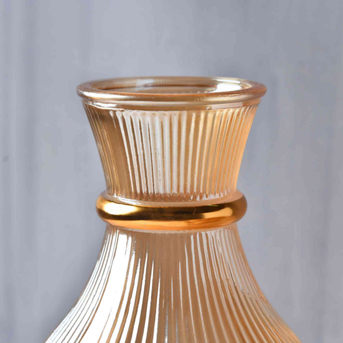 Amber Gold Ring Water Jug Set of 8