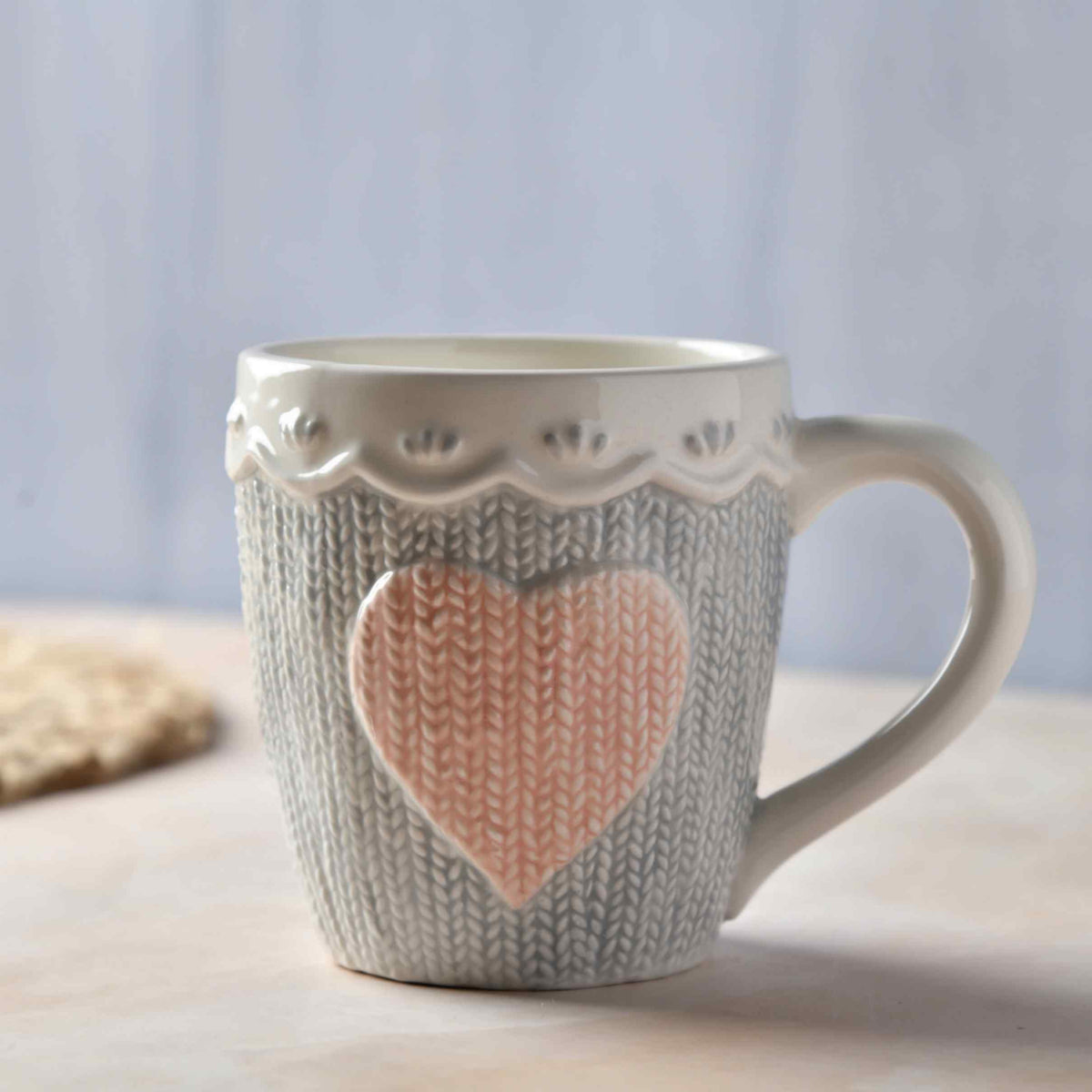 Heirloom Romance Coffee Mug – Blush Heart (450ml)