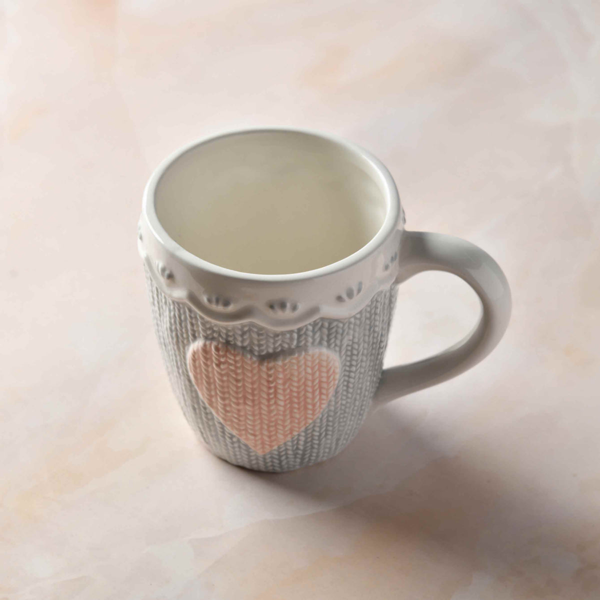 Heirloom Romance Coffee Mug – Blush Heart (450ml)