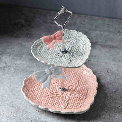 Heirloom Romance Cake Stand - Blush Heart