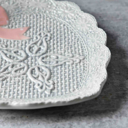 Heirloom Romance Heart Platter - Grey - 9.5-Inch